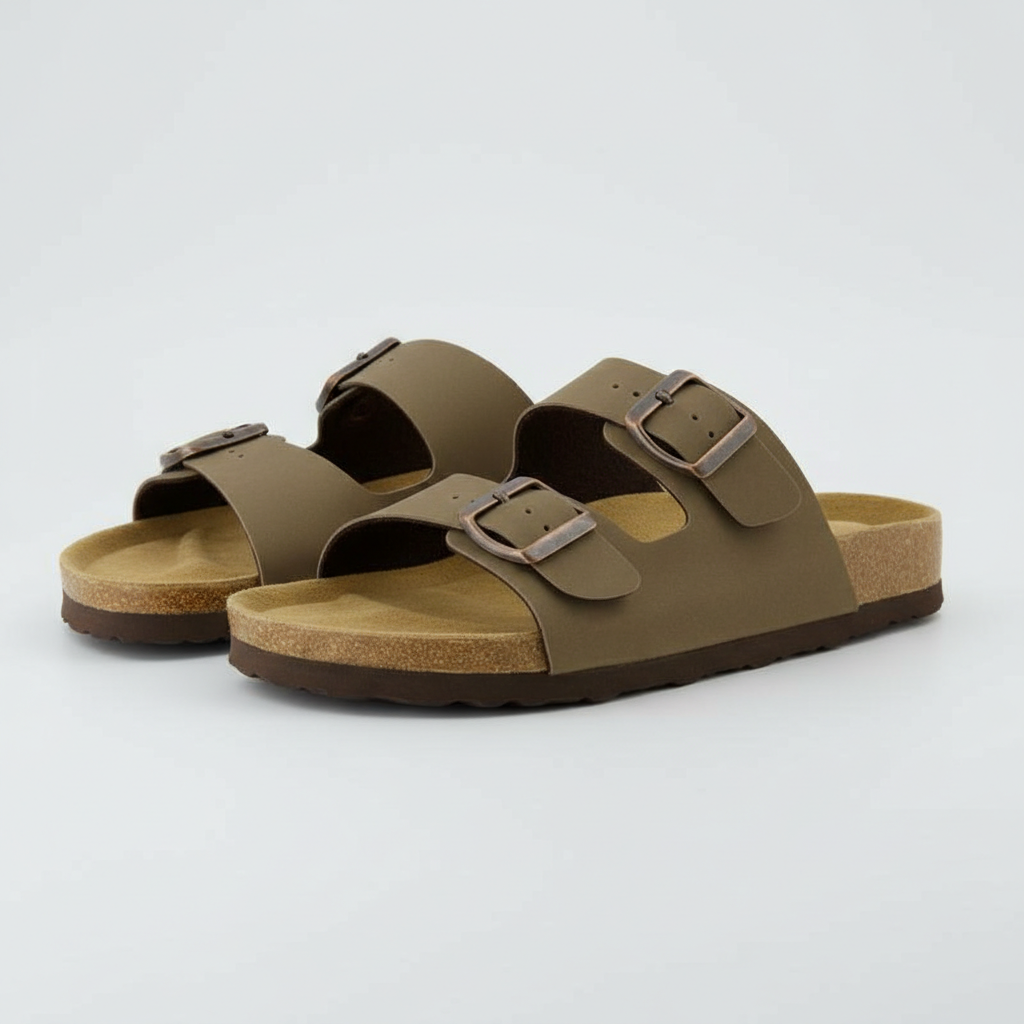 Lane Cork Footbed Sandal With Adjustable Buckles For Women 