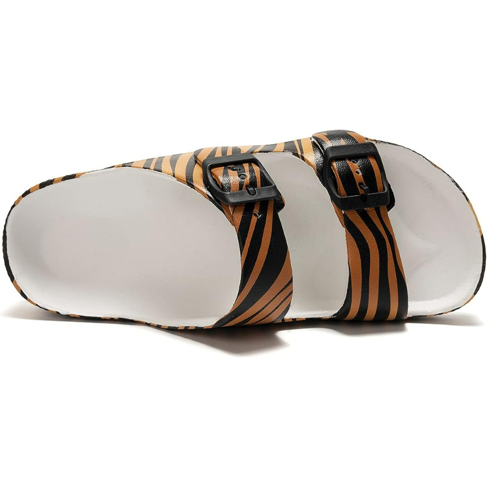 Adjustable And Comfy Buckle Patterned Sandals-Soco Sands