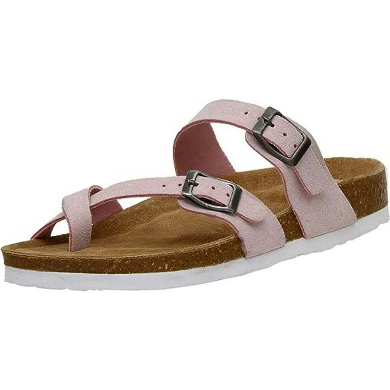 Double Buckle Strapped Sandals-Soco Sands