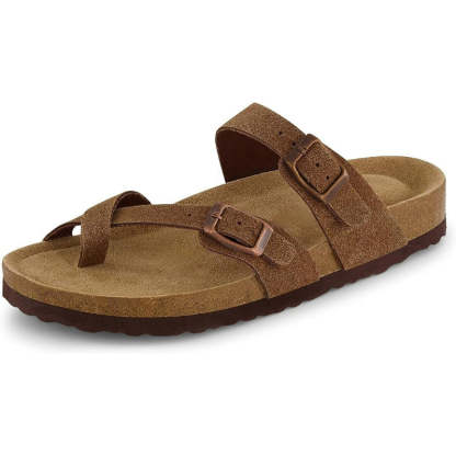 Double Buckle Strapped Sandals-Soco Sands