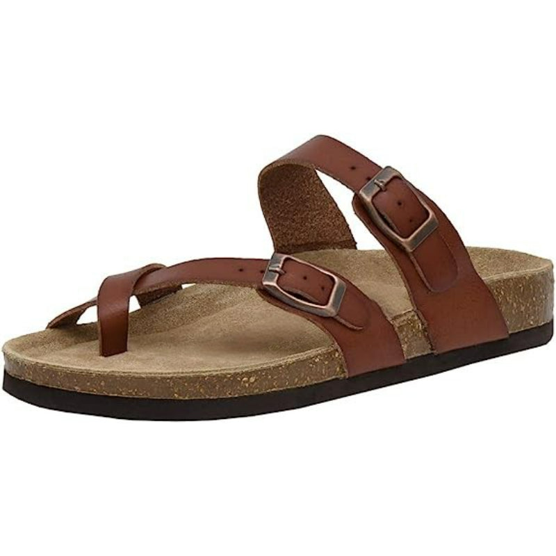 Double Buckle Strapped Sandals-Soco Sands