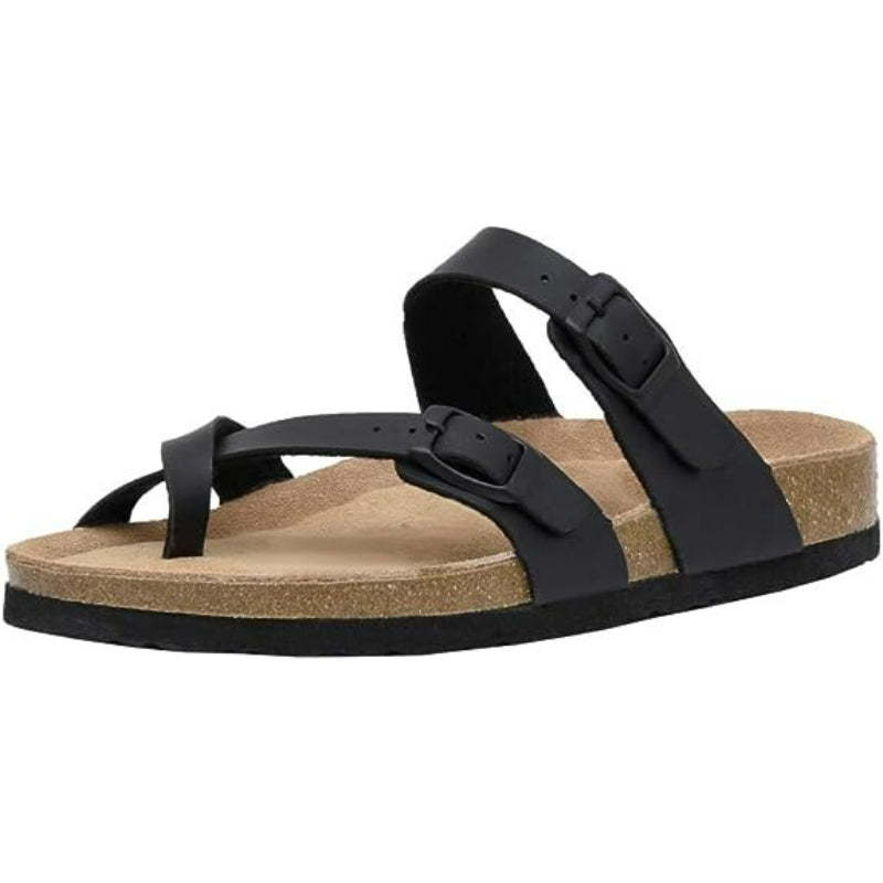 Double Buckle Strapped Sandals-Soco Sands