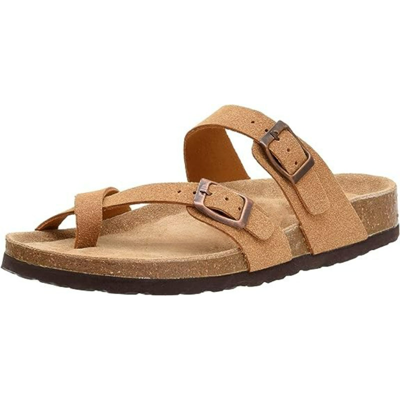 Double Buckle Strapped Sandals-Soco Sands