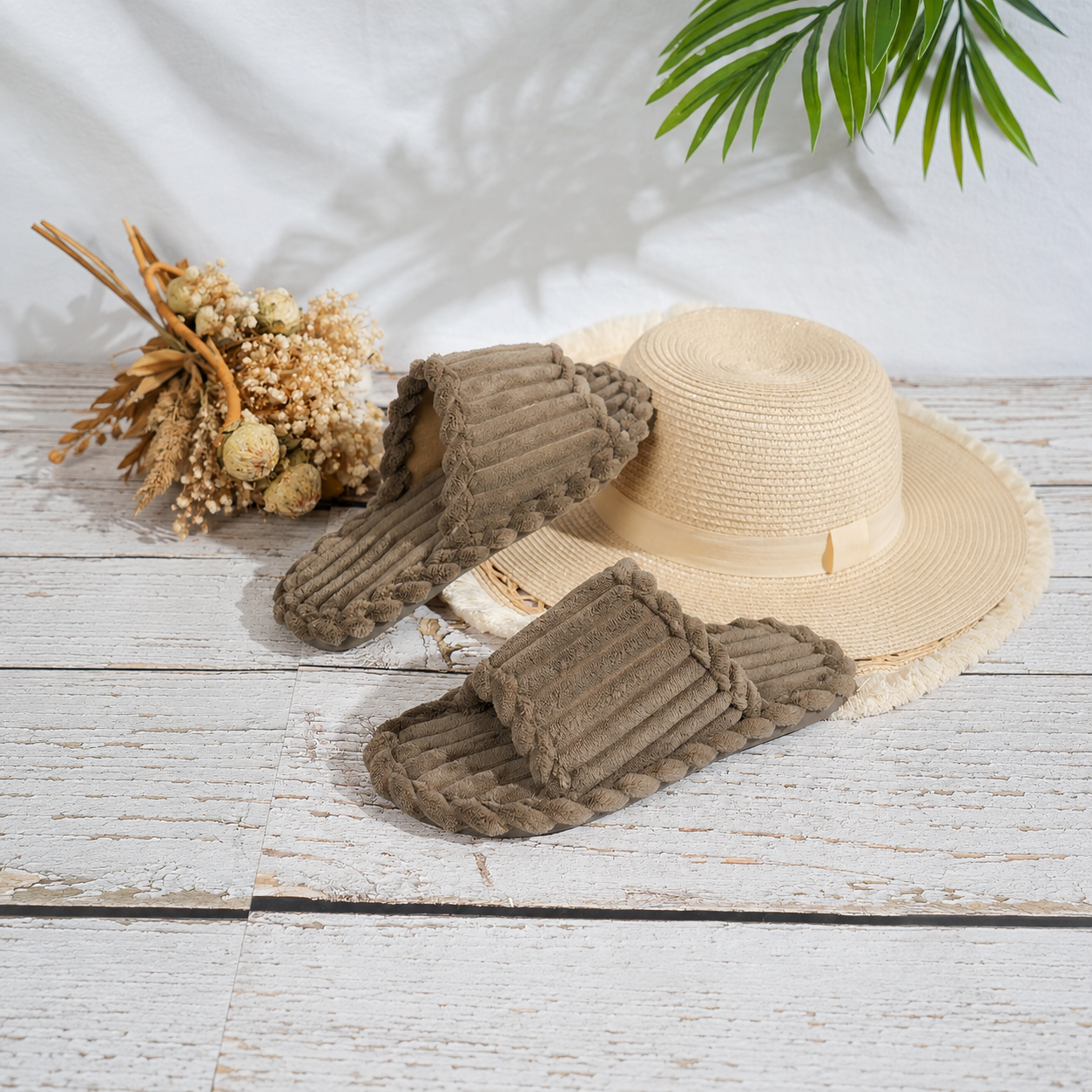 Fluffy Fleece Indoor Winter Slippers For Women