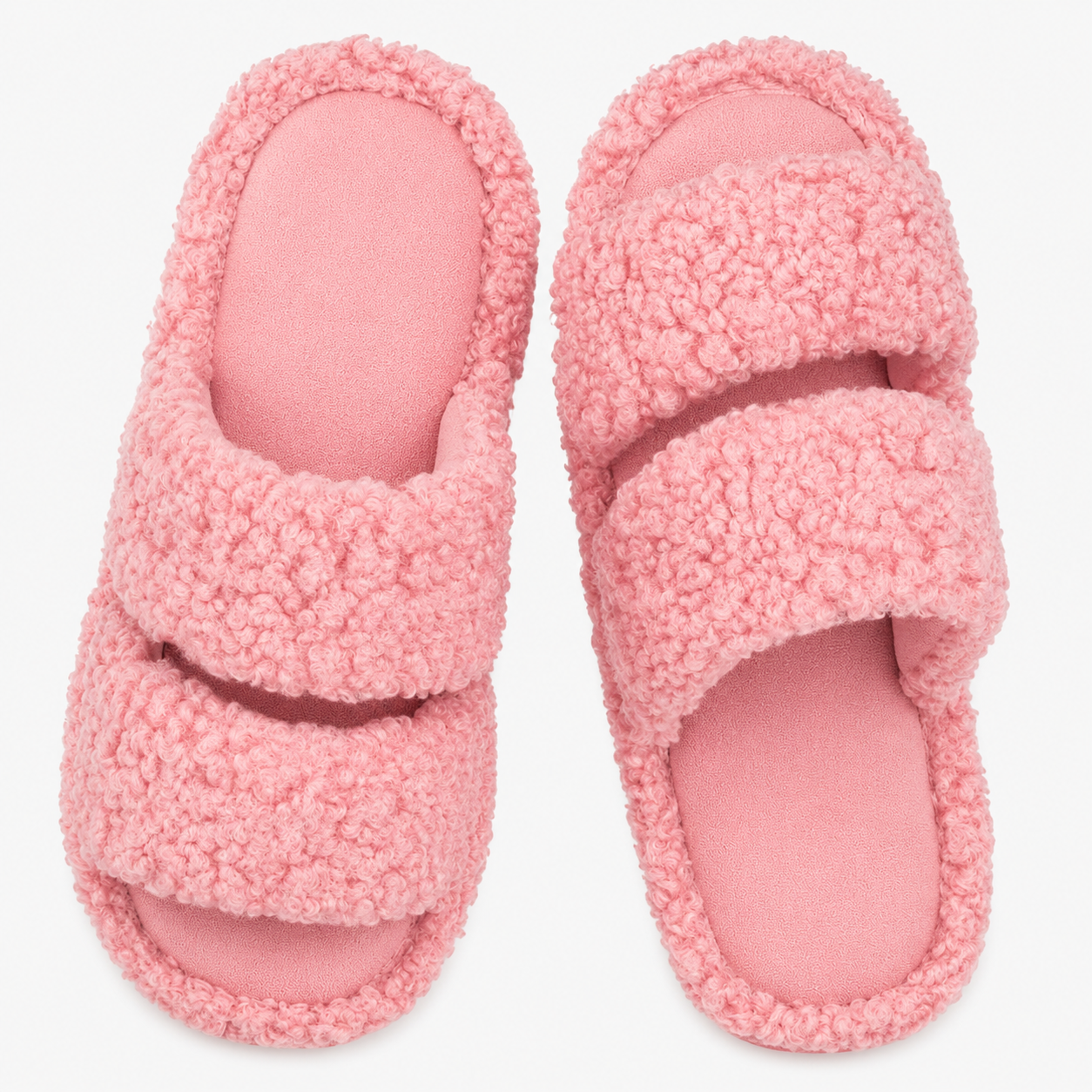 Double Strap Memory Foam Indoor Slippers For Women