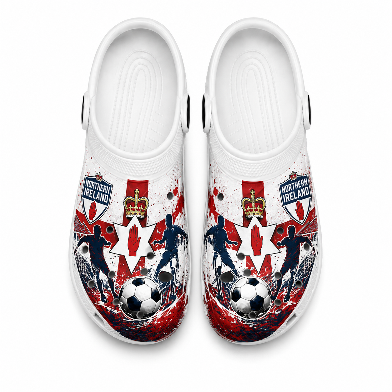 World Cup 2026 Northern Ireland Football Fan Printed Clogs