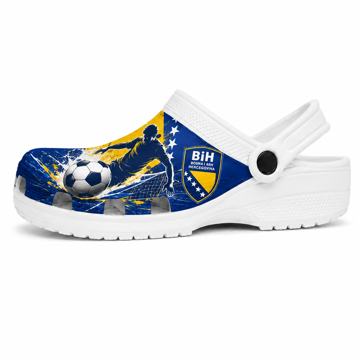 World Cup 2026 Bosnia and Herzegovina Football Fan Printed Clogs