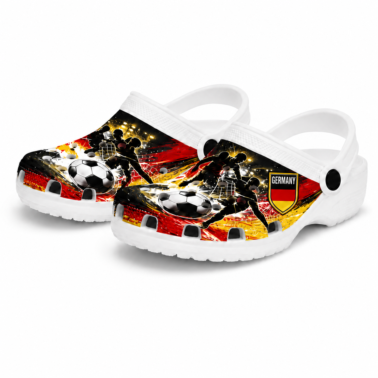 World Cup 2026 Germany Football Fan Printed Clogs