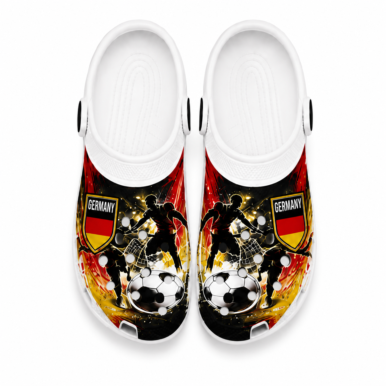 World Cup 2026 Germany Football Fan Printed Clogs