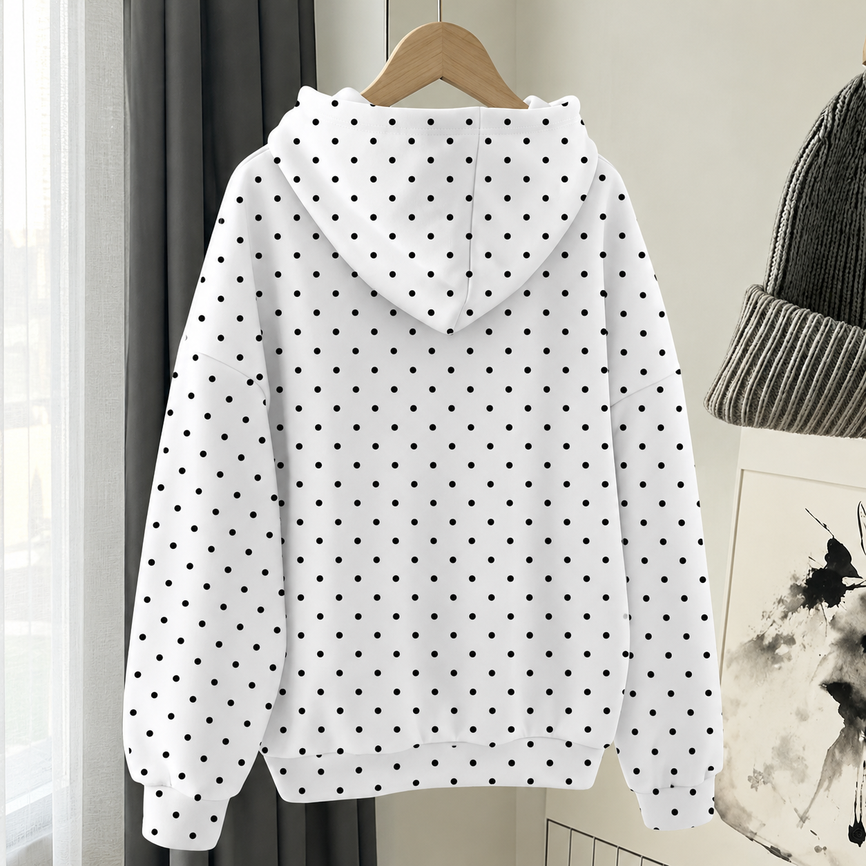 Casual Oversized Long Sleeve Hooded Pullover For Women