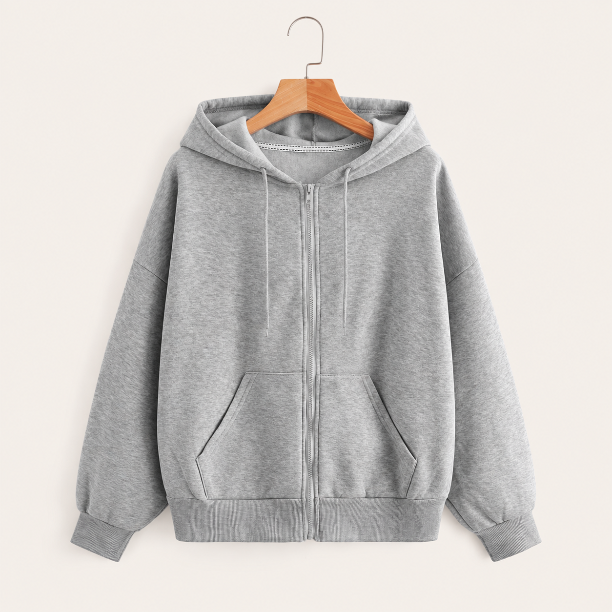 Casual Long Sleeve Zip Up Hoodie For Women
