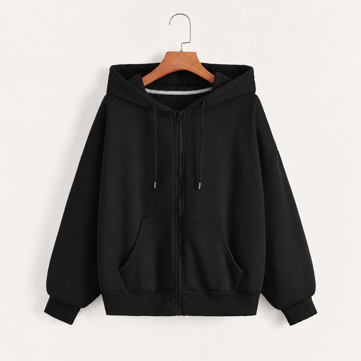 Casual Long Sleeve Zip Up Hoodie For Women