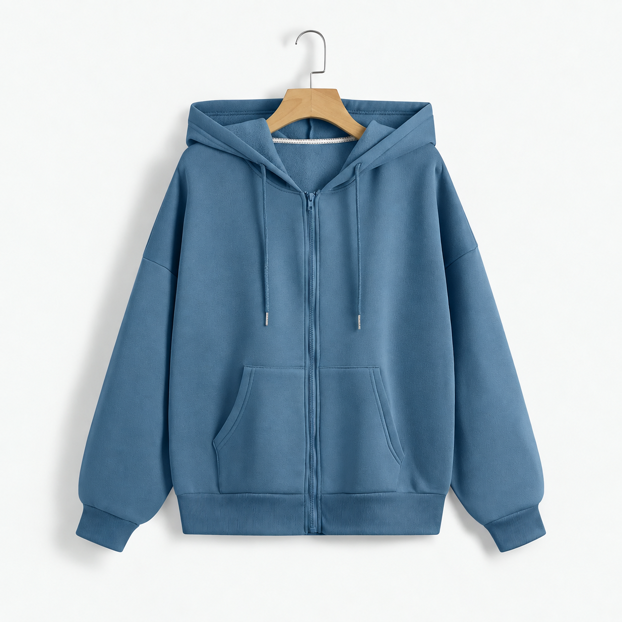 Casual Long Sleeve Zip Up Hoodie For Women