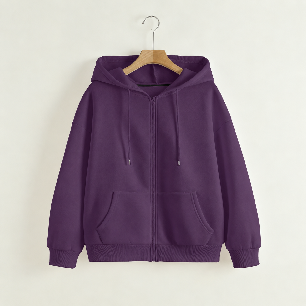 Casual Long Sleeve Zip Up Hoodie For Women