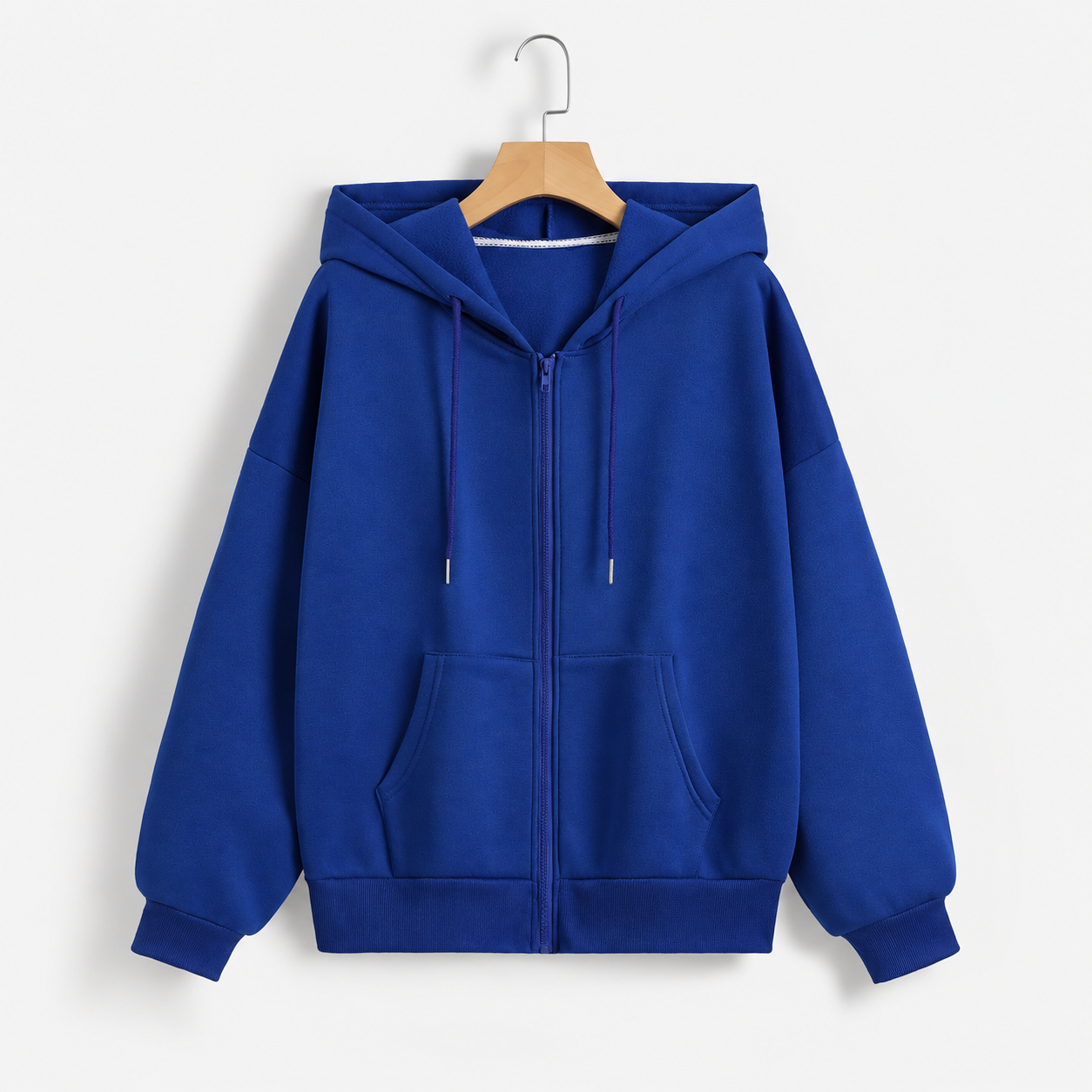Casual Long Sleeve Zip Up Hoodie For Women