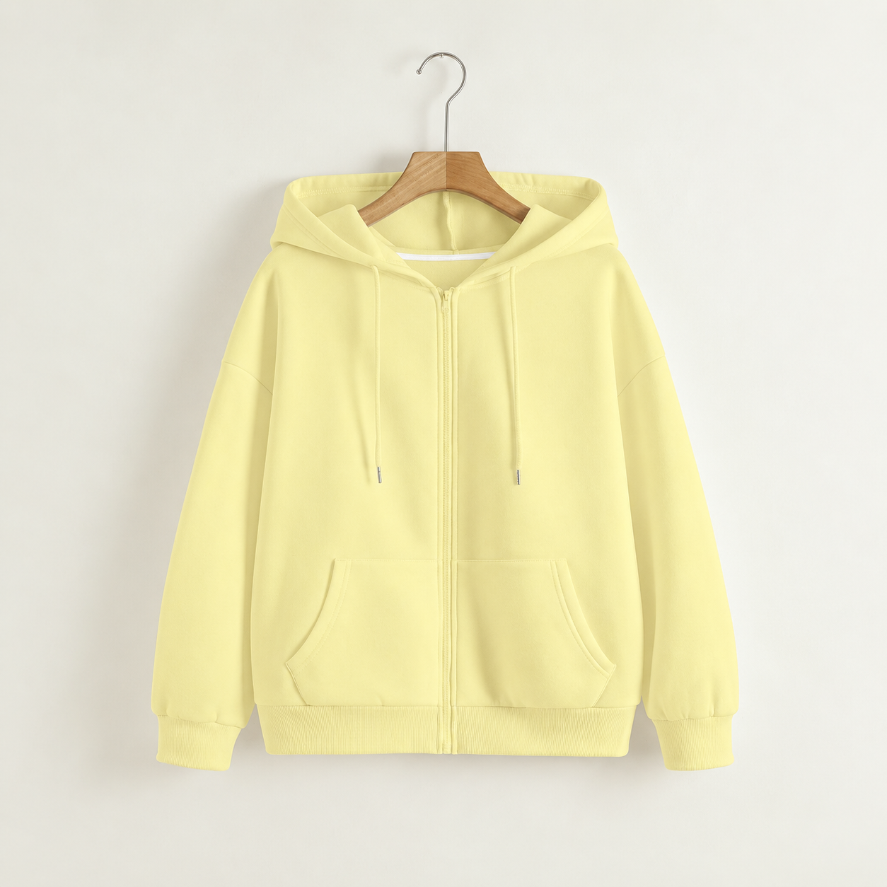 Casual Long Sleeve Zip Up Hoodie For Women