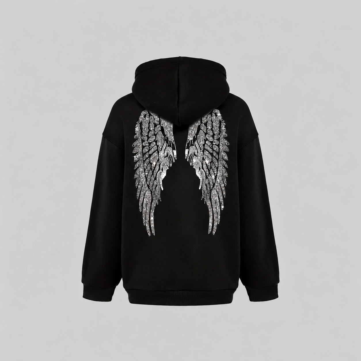Casual Glitter Wing Graphic Sweatshirt For Women