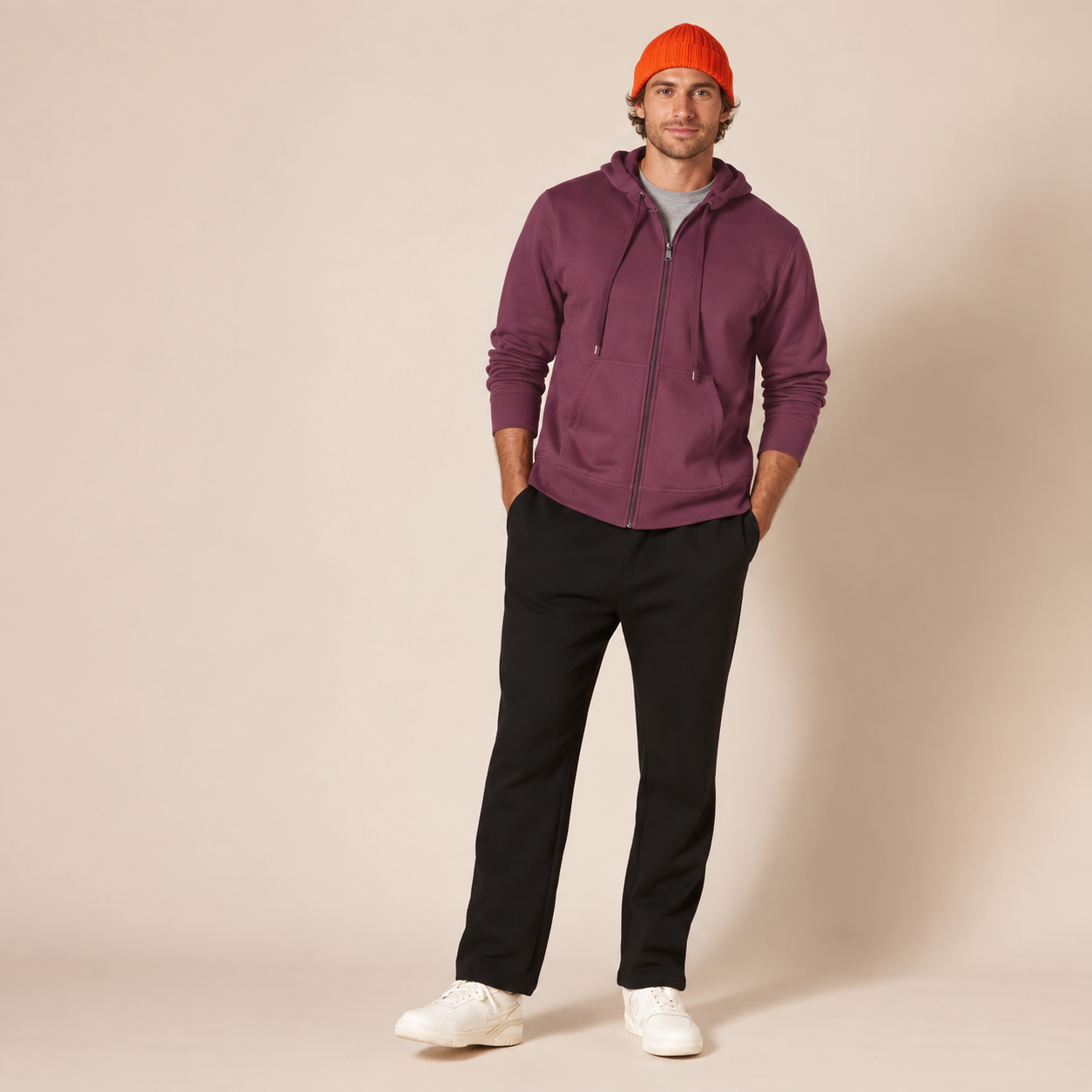 Casual Zip Up Hoodie For Everyday Wear For Men