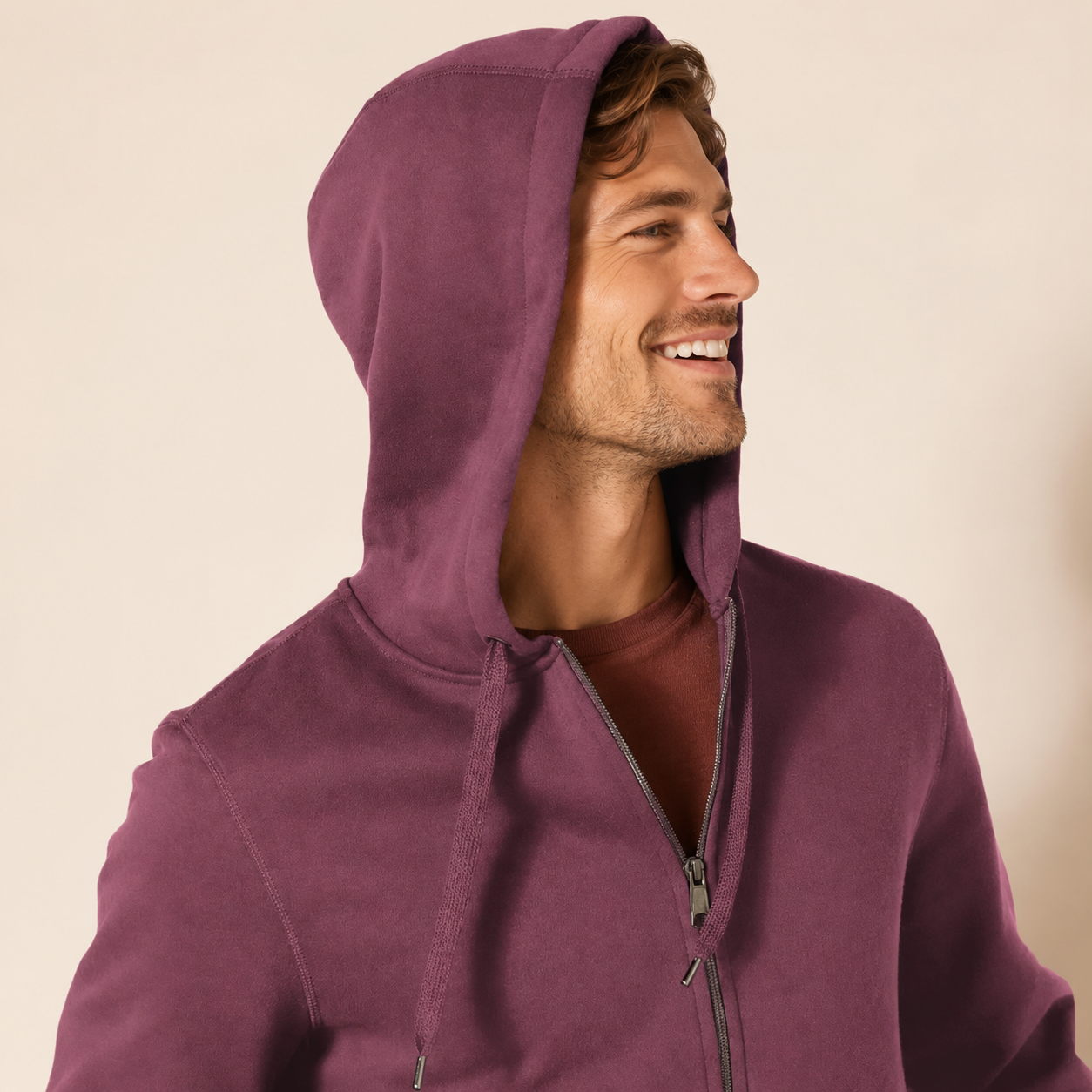 Casual Zip Up Hoodie For Everyday Wear For Men