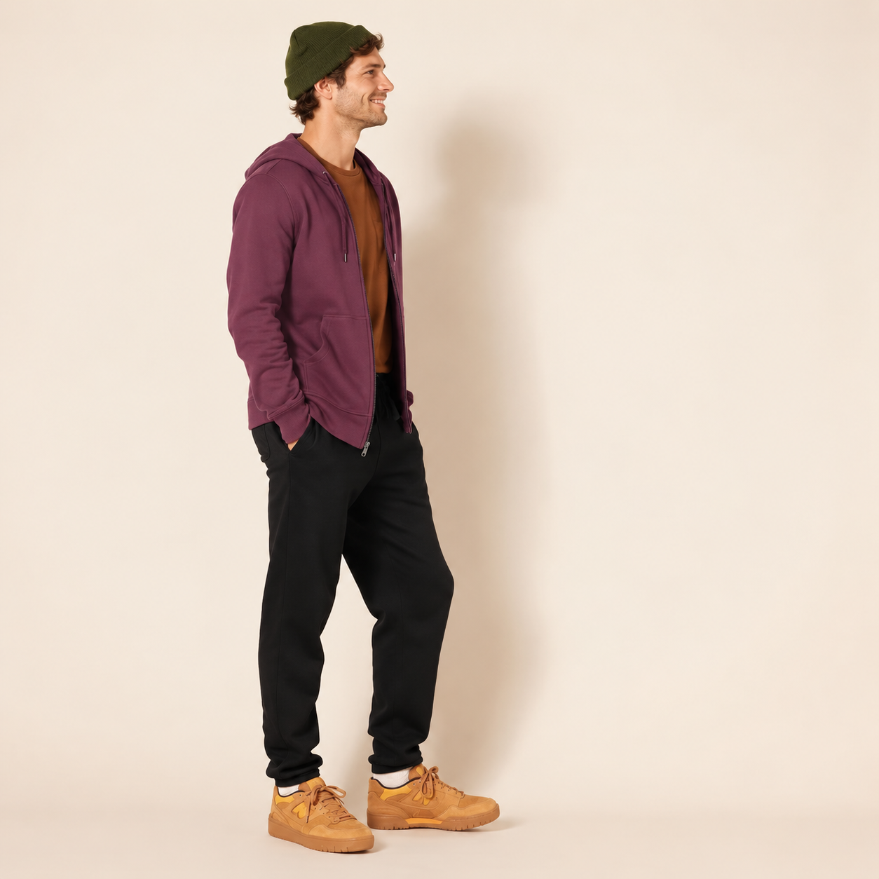 Casual Zip Up Hoodie For Everyday Wear For Men