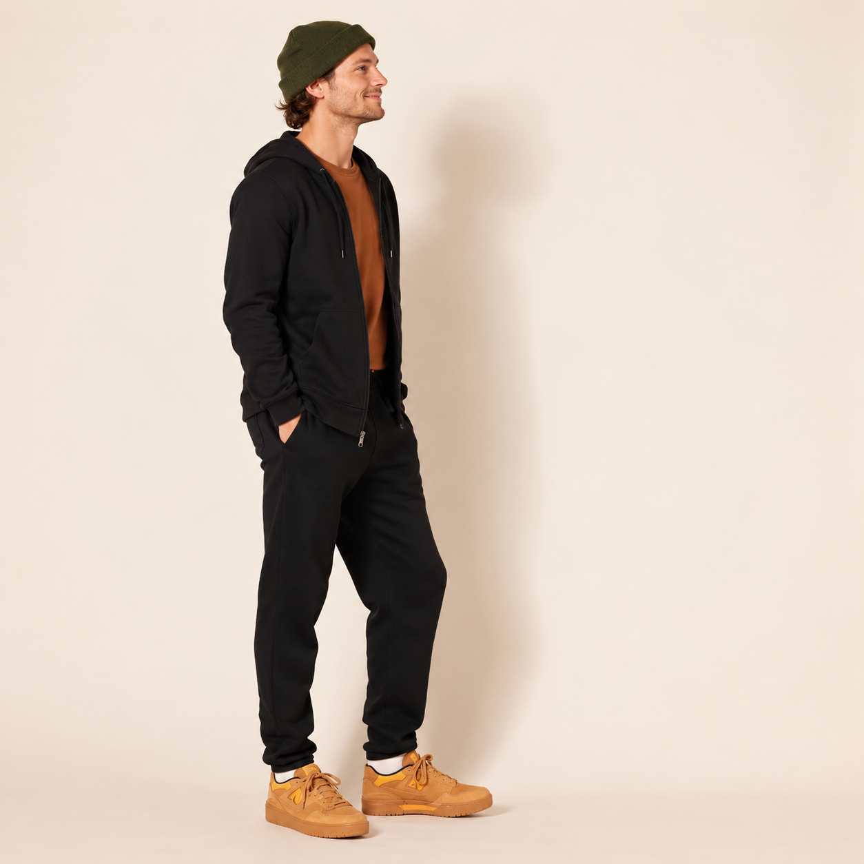 Casual Zip Up Hoodie For Everyday Wear For Men