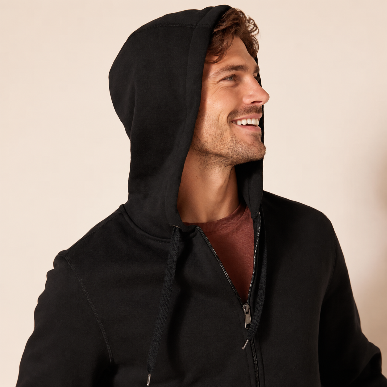 Casual Zip Up Hoodie For Everyday Wear For Men