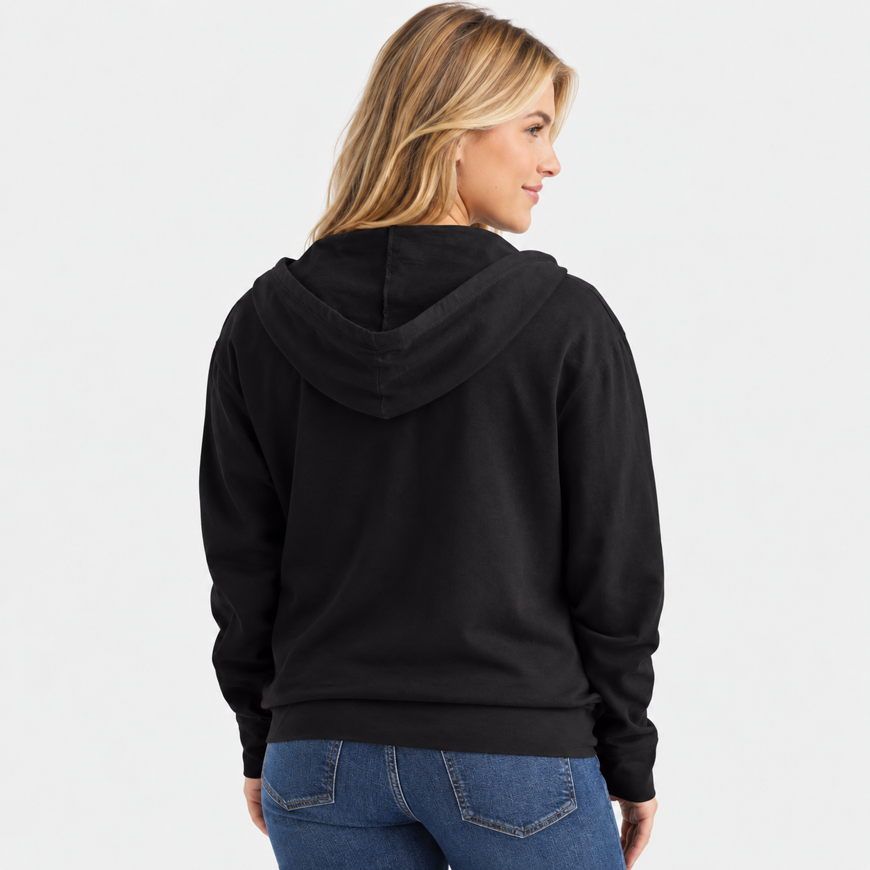 Casual Lightweight Full Zip Hoodie For Women