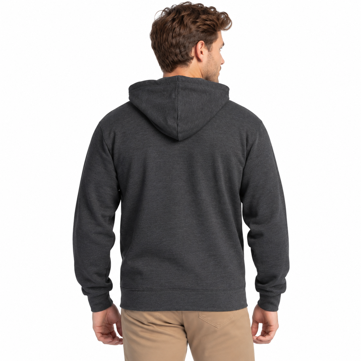 Casual Full Zip Hooded Sweatshirt For Men