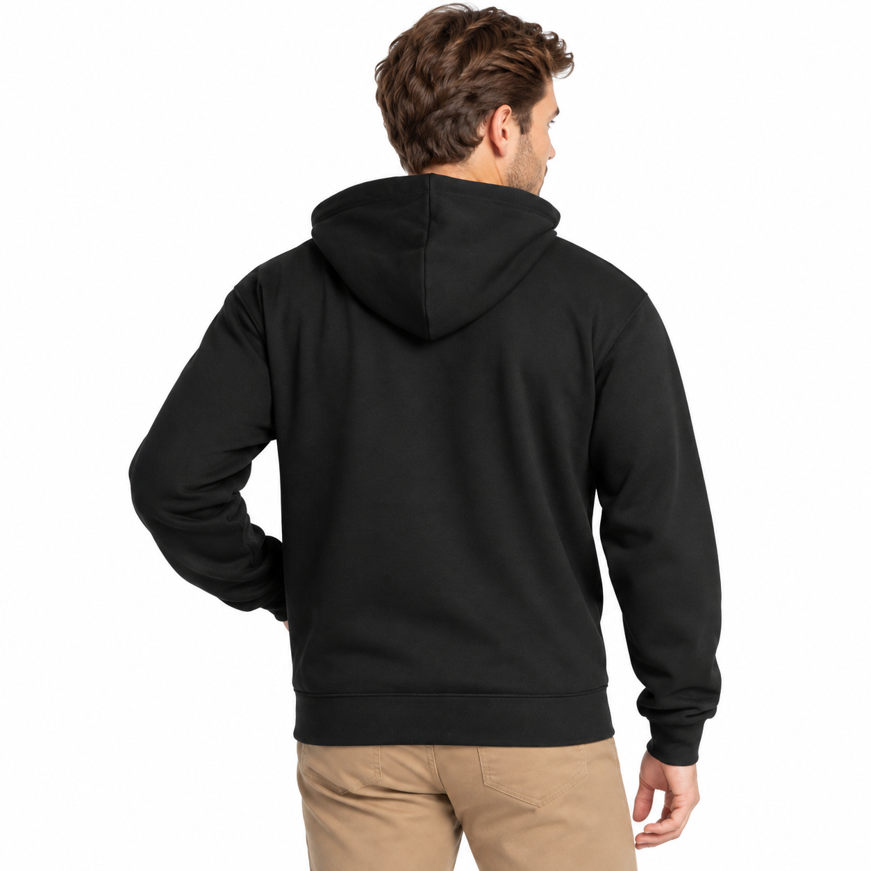 Casual Full Zip Hooded Sweatshirt For Men