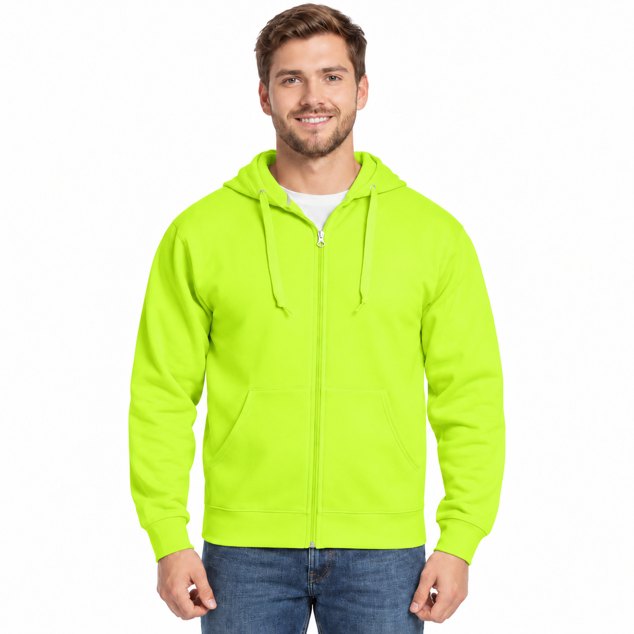 Casual Full Zip Hooded Sweatshirt For Men
