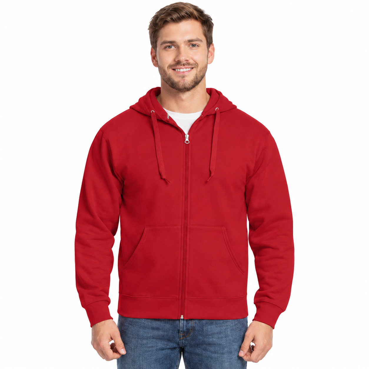 Casual Full Zip Hooded Sweatshirt For Men