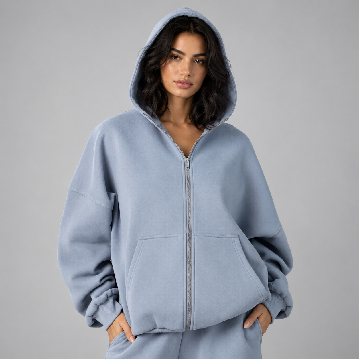 Oversized Zip Up Hoodie Casual Everyday Wear For Men and Women