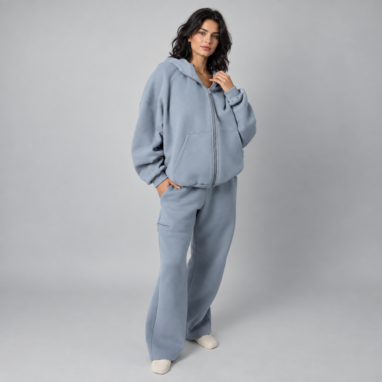 Oversized Zip Up Hoodie Casual Everyday Wear For Men and Women