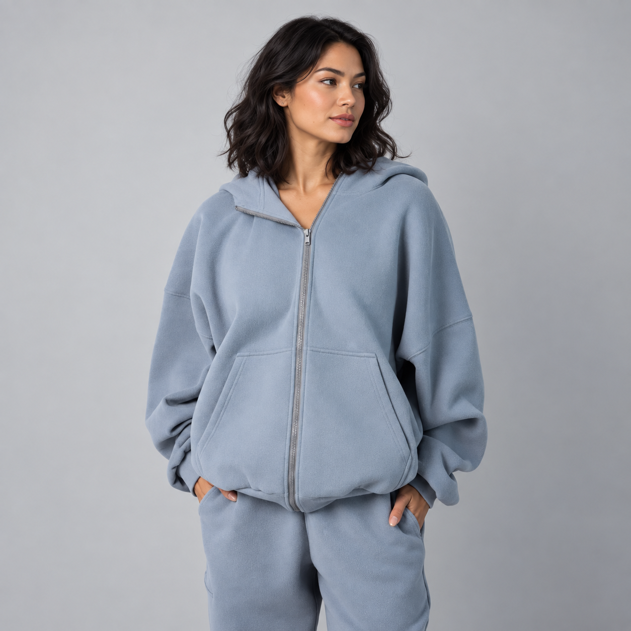 Oversized Zip Up Hoodie Casual Everyday Wear For Men and Women
