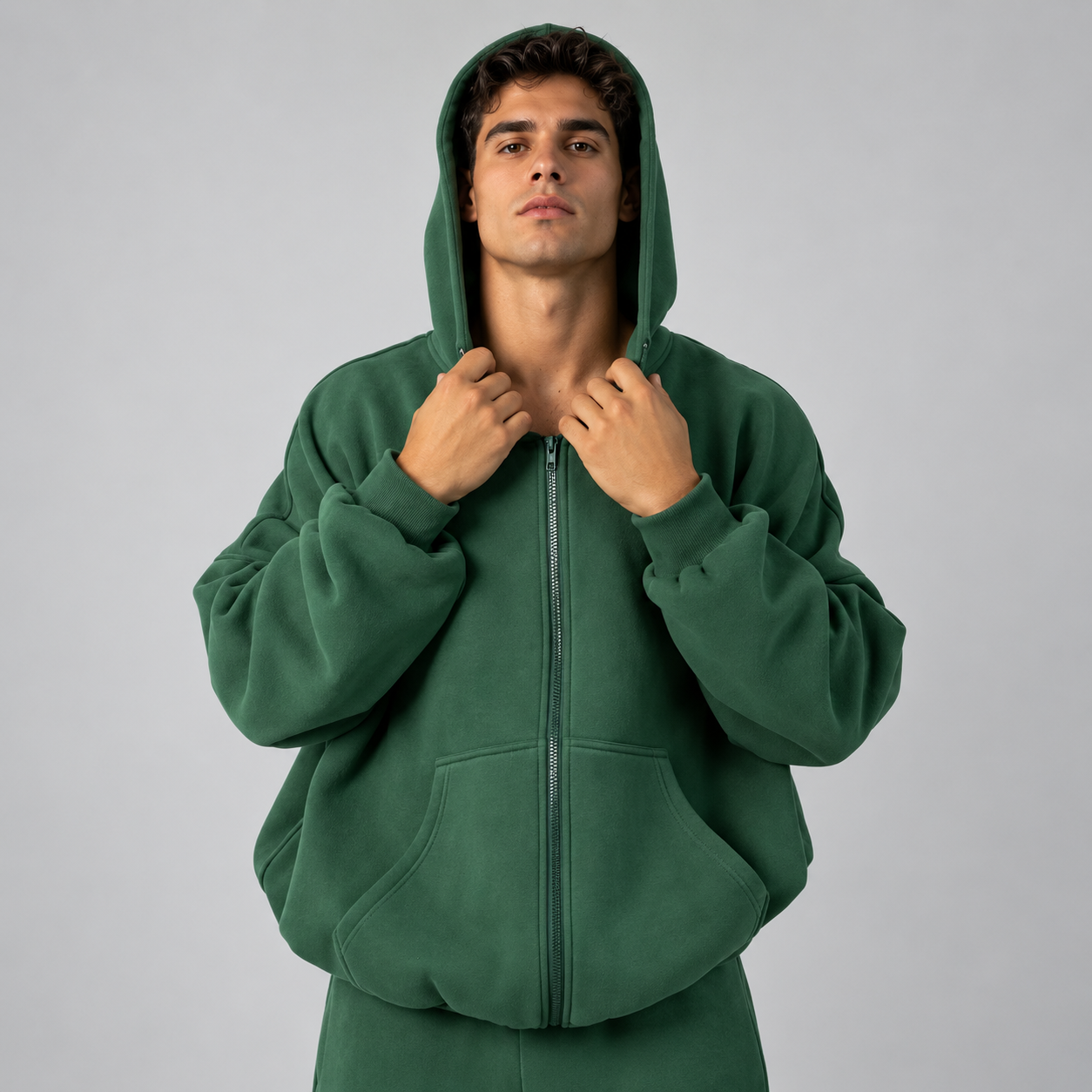 Oversized Zip Up Hoodie Casual Everyday Wear For Men and Women
