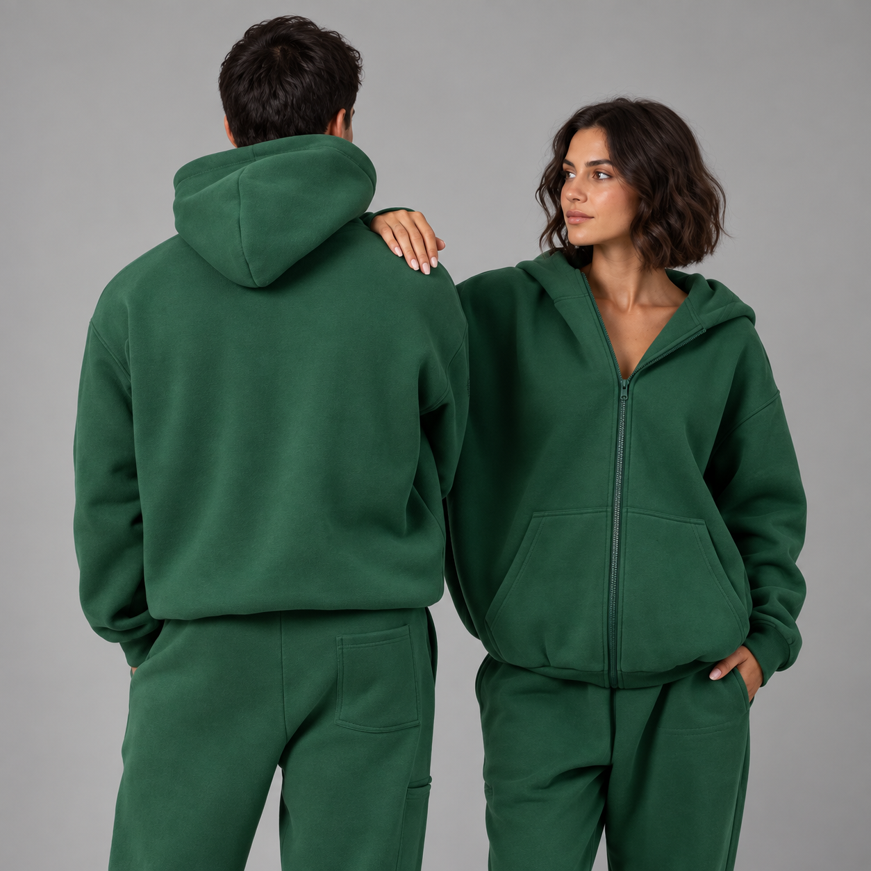 Oversized Zip Up Hoodie Casual Everyday Wear For Men and Women