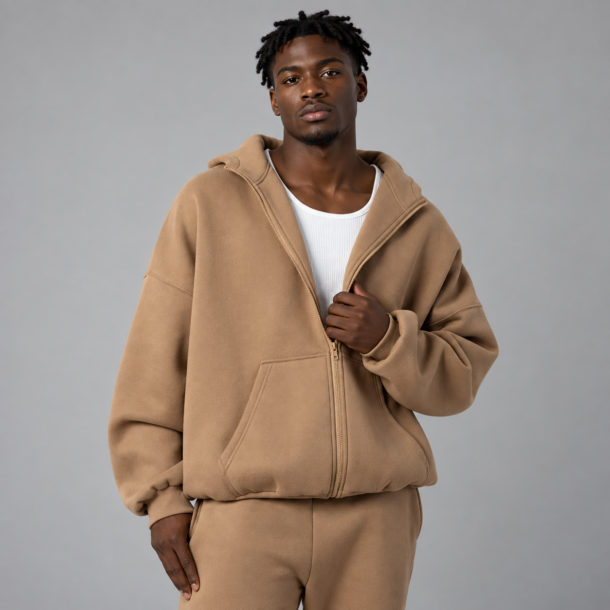 Oversized Zip Up Hoodie Casual Everyday Wear For Men and Women