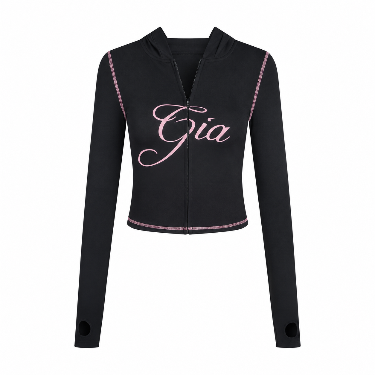 Cropped Long Sleeve Pullover Hoodie for Women