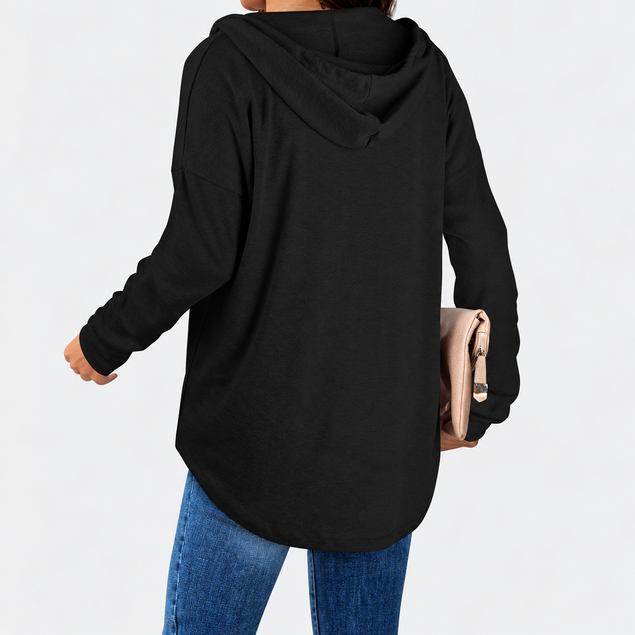 Oversized Long Sleeve Pullover Hoodie For Women