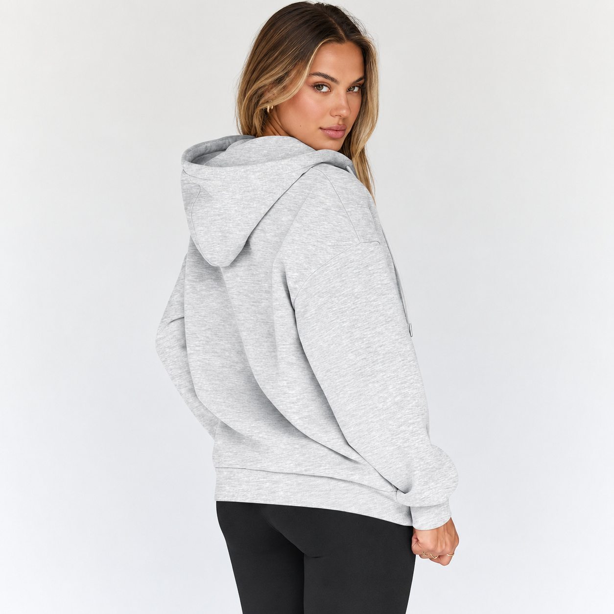 Casual Oversized Zip Up Hoodie For Women