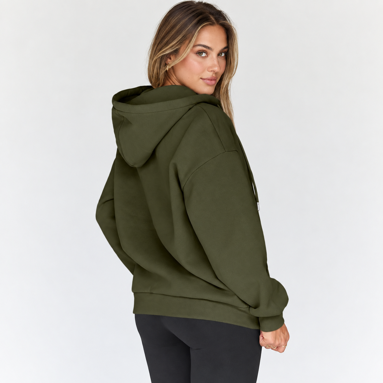 Casual Oversized Zip Up Hoodie For Women