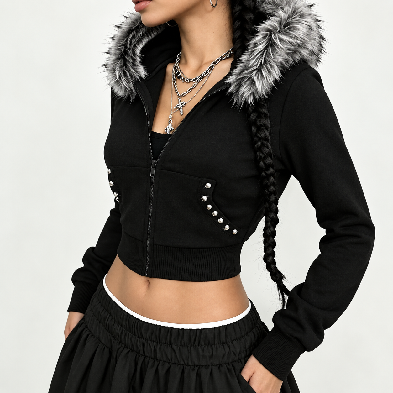 Casual Zip Front Sweatshirt Jacket For Women