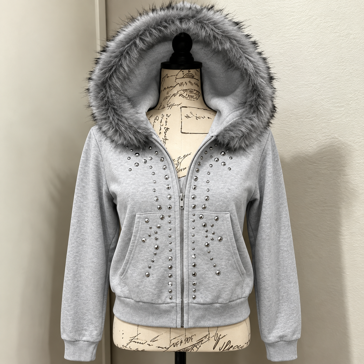 Casual Zip Front Sweatshirt Jacket For Women