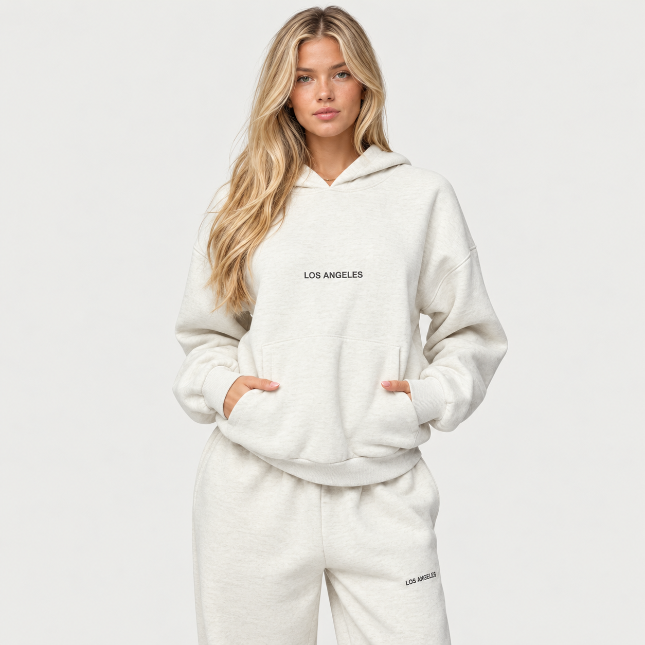 Oversized Pullover Hoodie and Jogger Set for Women