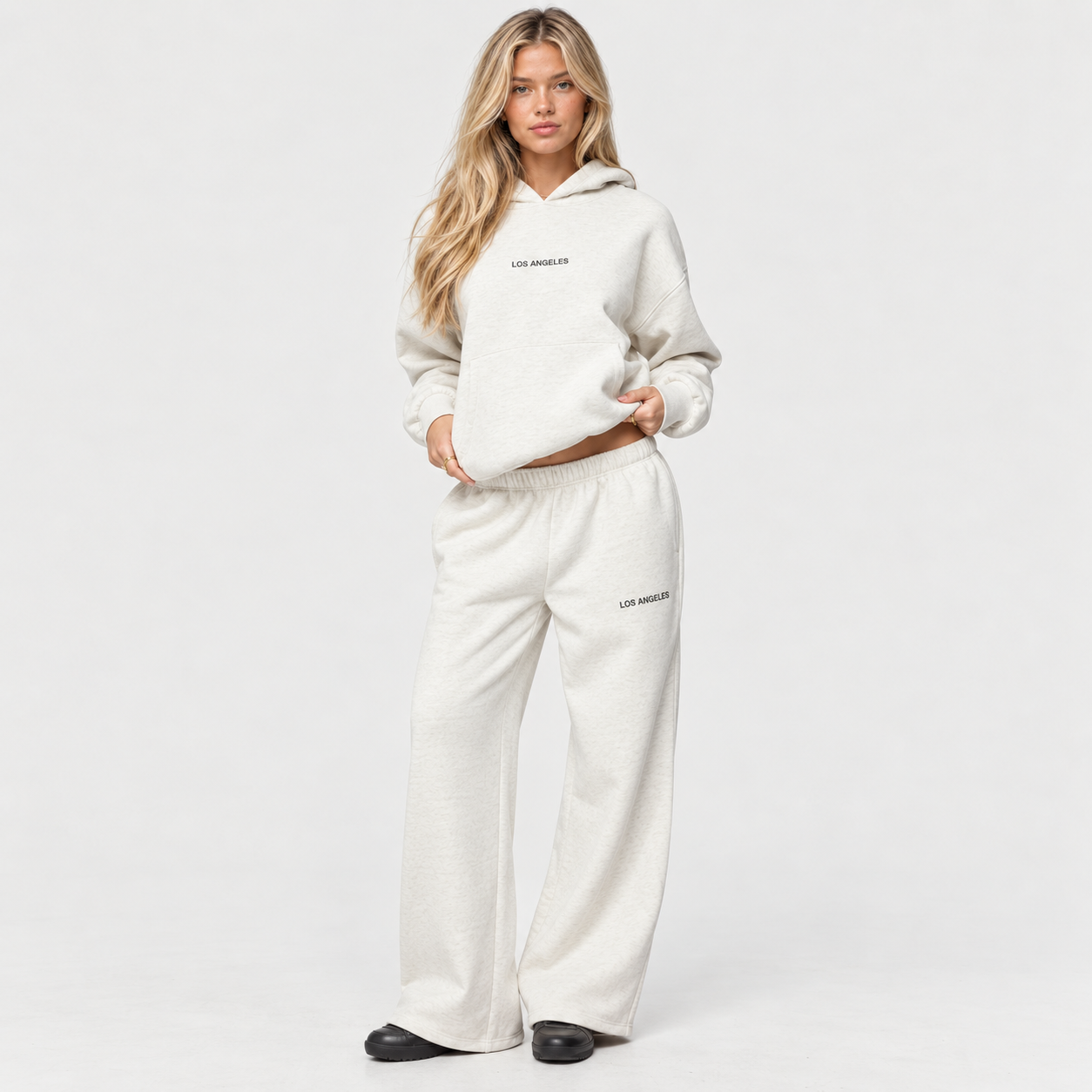 Oversized Pullover Hoodie and Jogger Set for Women
