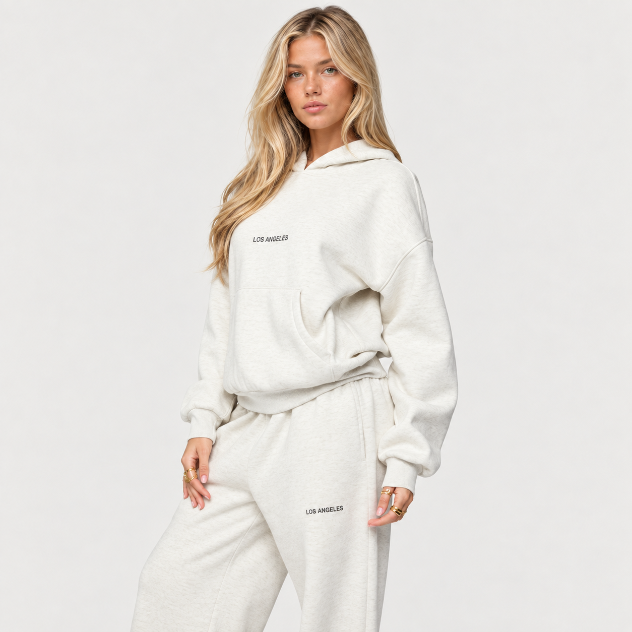 Oversized Pullover Hoodie and Jogger Set for Women