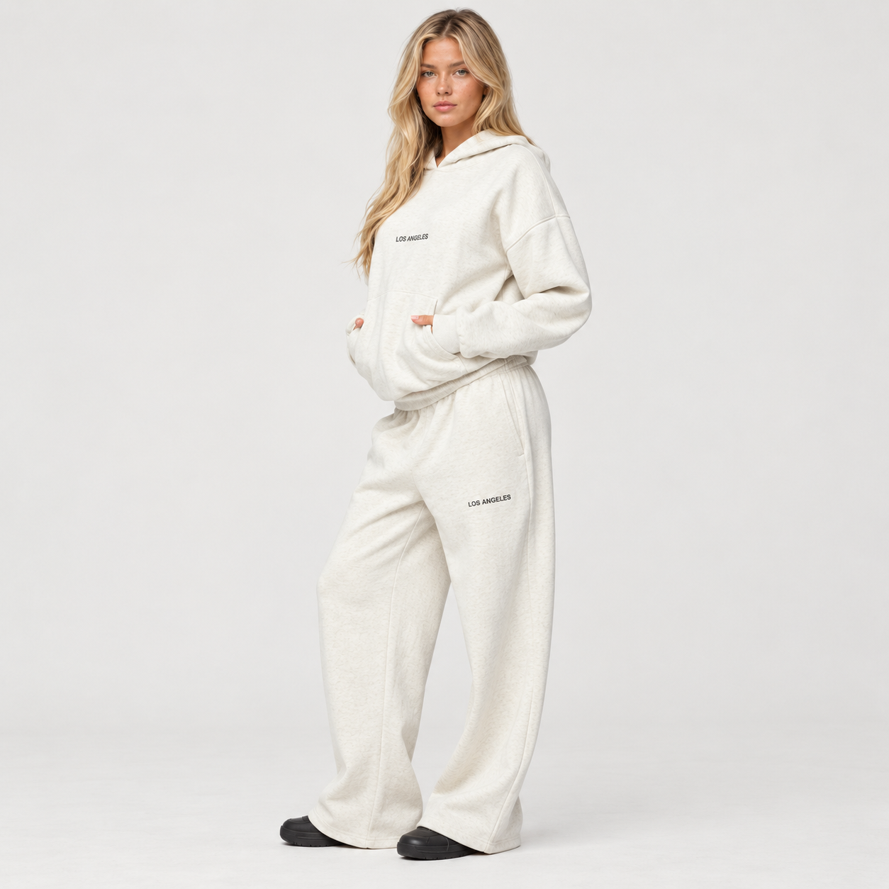 Oversized Pullover Hoodie and Jogger Set for Women