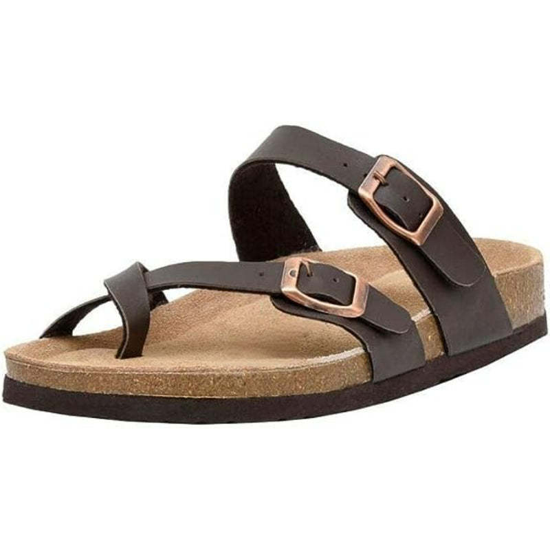 Comfortable Double Buckle Strapped Sandals-Soco Sands
