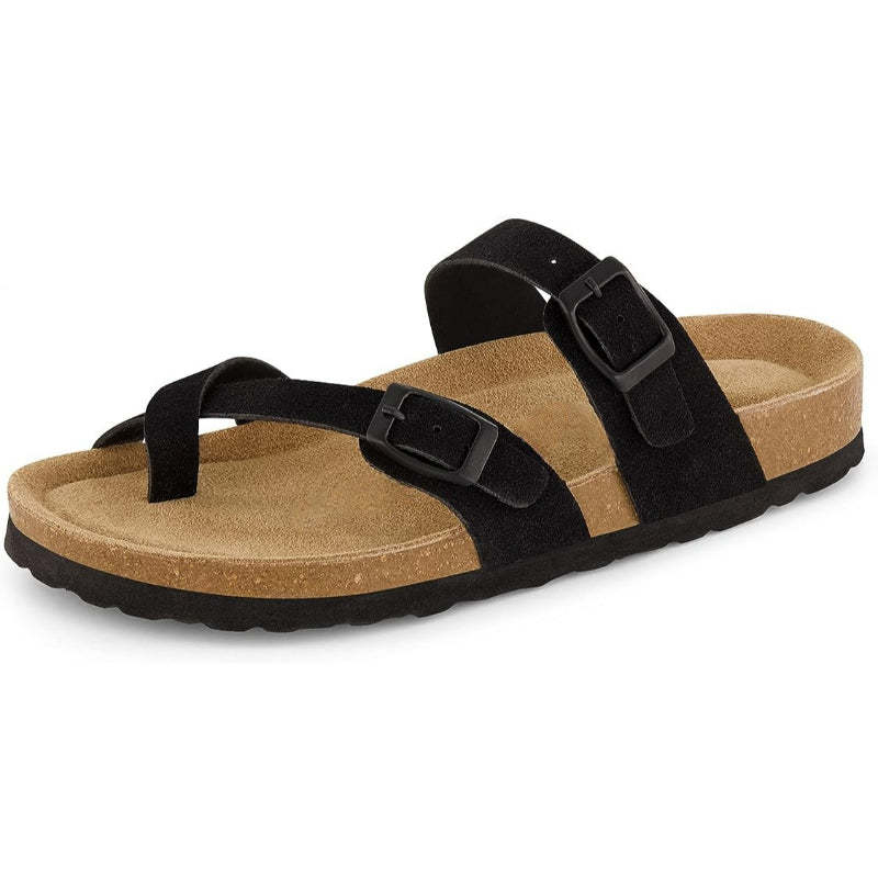 Comfortable Double Buckle Strapped Sandals-Soco Sands