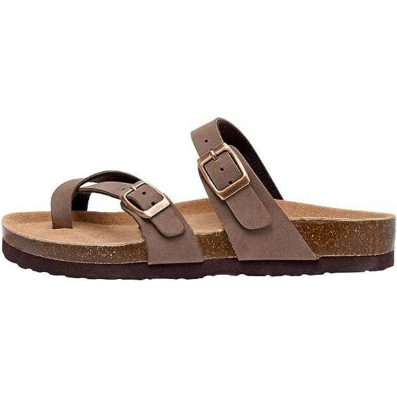 Comfortable Double Buckle Strapped Sandals-Soco Sands